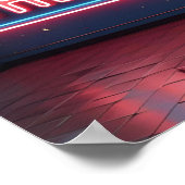 Licht de 4e Fireworks Party Poster Print op (Hoek)