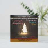 Licht de boom vakantie kerstfeest uitnodiging (Staand voorkant)