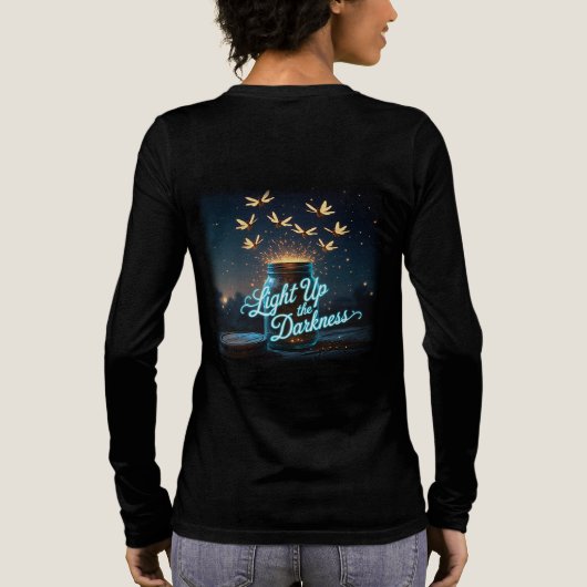 "Licht de duisternis op" Zelfmoordpreventie Tri-Blend Shirt (Achterkant)