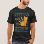 Licht de Joodse Kat Menorah Oegly Chanu in de Meow T-shirt<br><div class="desc">Licht de Joodse Kat Menorah Oegly Chanukah in Meownorah</div>