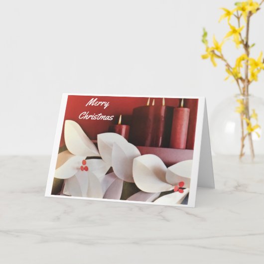 LICHT DE KANSEN EN WRAP DE GIFT-CHRISTMAS KAART (Gele Bloem)