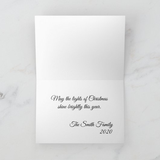 Licht de kerstkaart van het seizoen op kaart (Binnen)