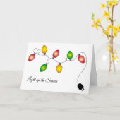 Licht de kerstkaart van het seizoen op kaart (Gele Bloem)