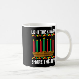 Licht de Kinara delen de vreugde Kwanzaa kaars vas Koffiemok