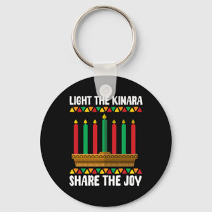 Licht de Kinara delen de vreugde Kwanzaa kaars vas Sleutelhanger