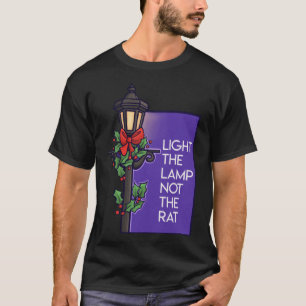 Licht de lamp niet in de Rat Kerstmis T-shirt