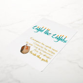 Licht de Lights Chanokah Folie Uitnodiging (Gedraaid)