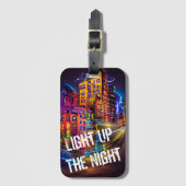 Licht de nacht in - levendig Bagagelabel (Voorkant (verticaal))