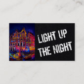 Licht de nacht op 2 - levendig kleurenVisitekaartj Visitekaartje (Voorkant)