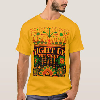 Licht de nacht op: Diwali Illustration Theme T-shirt