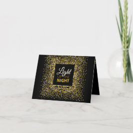 Licht de nachtelijke bruidsschat van Glitter Hanuk Feestdagen Kaart