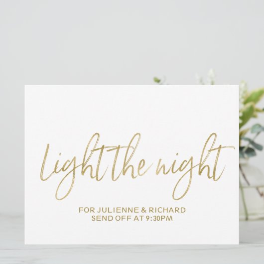 "Licht de Night" Weddenschappen Kaart (Staand voorkant)