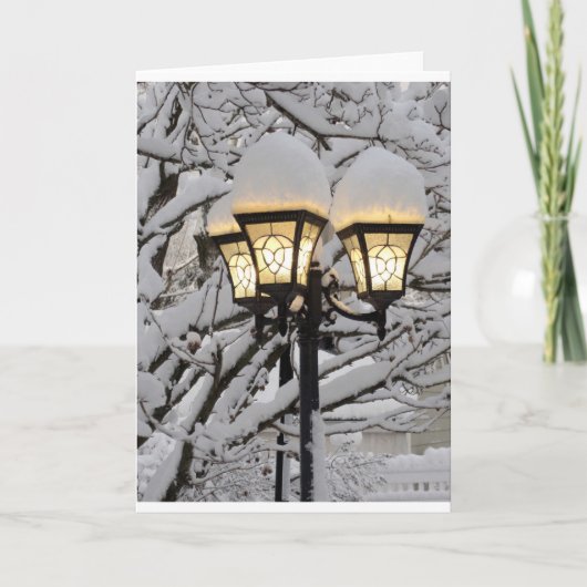 Licht de weg feestdagen kaart (Voorkant)