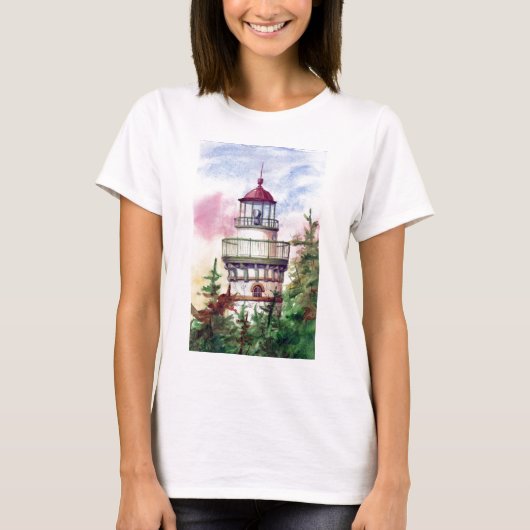 Licht de weg van de dames van de vuurtoren t-shirt (Voorkant)