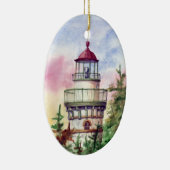 Licht de weg vuurtoren keramisch ornament (Rechts)