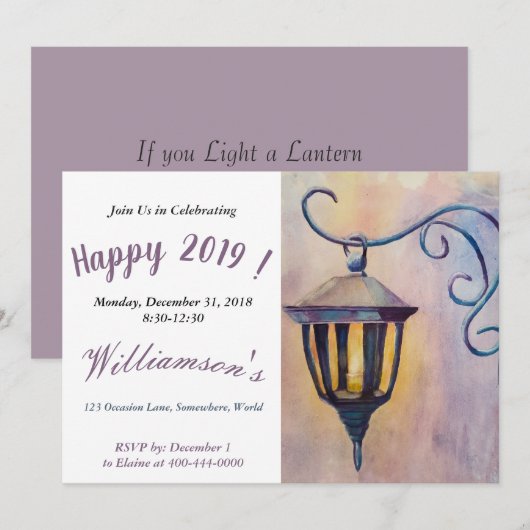 Licht de Wijze Uitnodiging 2019 (Voorkant / Achterkant)