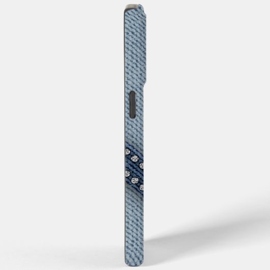 Licht Denim met Rhinestones Case-Mate iPhone Case (Achterkant / Rechts)