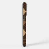 Licht Donker Chocolade Bruin Argyle iPhone Hoesje (Rechterkant)