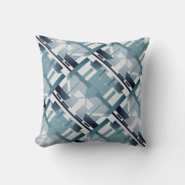 Licht & donker leisteen Blauwgroen op gebroken wit Kussen