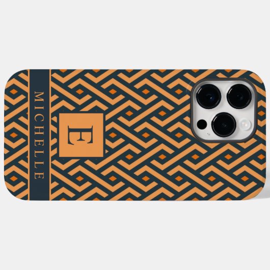 licht donker Sinaasappel grijs geometrisch Case-Mate iPhone Case (Achterkant (horizontaal))