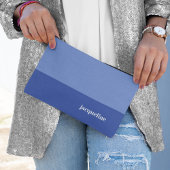 Licht Donkerblauw Eenvoudige Stijl Aangepaste Naam Etui