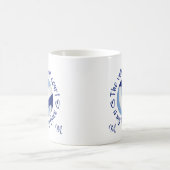 Licht donkerblauw volleybalveld Happy Place Koffiemok (Center)