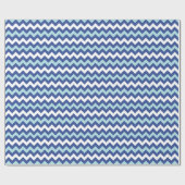 Licht donkerblauw wit chevron patroon wrap papier (Vlak)