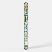  licht donkerblauw wit paisley patroon iPhone hoesje (Rechterkant)