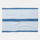 Licht donkerblauwe streep keukenhanddoek (Horizontaal)