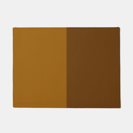 Licht donkerbruin deel half zijdes ontwerp deurmat (Voorkant)