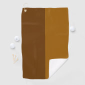 Licht donkerbruin deel half zijdes ontwerp golfhanddoek (Insitu)