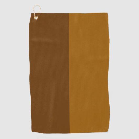 Licht donkerbruin deel half zijdes ontwerp golfhanddoek (Voorkant)