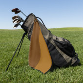 Licht donkerbruin deel half zijdes ontwerp golfhanddoek (Groen)