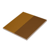 Licht donkerbruin deel half zijdes ontwerp tegeltje (Zijkant)