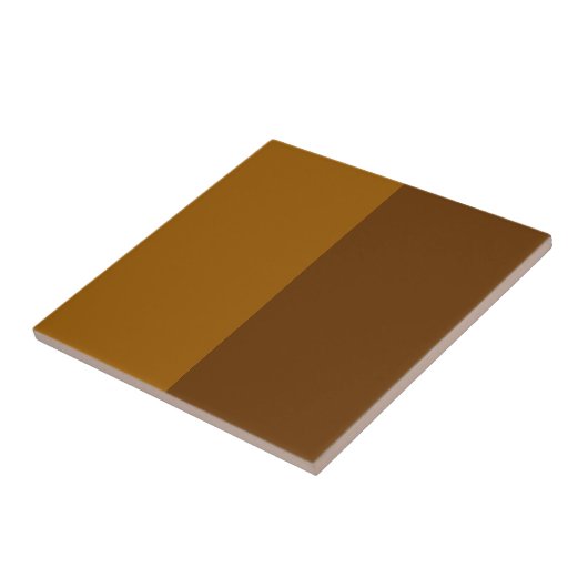 Licht donkerbruin deel half zijdes ontwerp tegeltje (Zijkant)