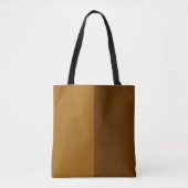 Licht donkerbruin deel half zijdes ontwerp tote bag (Voorkant)