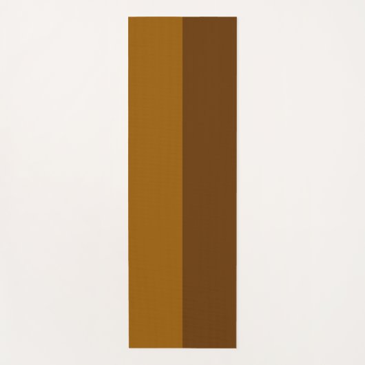 Licht donkerbruin deel half zijdes ontwerp yogamat (Voorkant)