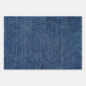 Licht donkere denim-Pareltjes Inpakpapier Vel (Voorkant 3)