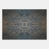 Licht donkere denim-Pareltjes Inpakpapier Vel (Voorkant 2)