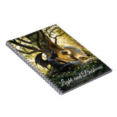 Licht donkere engel demon verboden liefde kunst notitieboek (Rechterzijde)