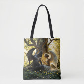 Licht donkere engel demon verboden liefde kunst tote bag (Voorkant)