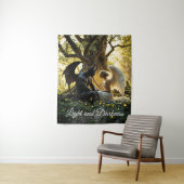 Licht donkere engel demon verboden liefde kunst wandkleed (In situ)