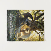 Licht donkere engel demon verboden liefde kunst wandkleed (Voorkant (horizontaal))