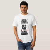Licht & donkere zijde BMW E30 T-shirt (Voorkant volledig)