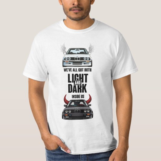 Licht & donkere zijde BMW E30 T-shirt (Voorkant)