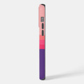  licht donkerroze Paarse kleurenblok iPhone Hoesje (Linkerkant)