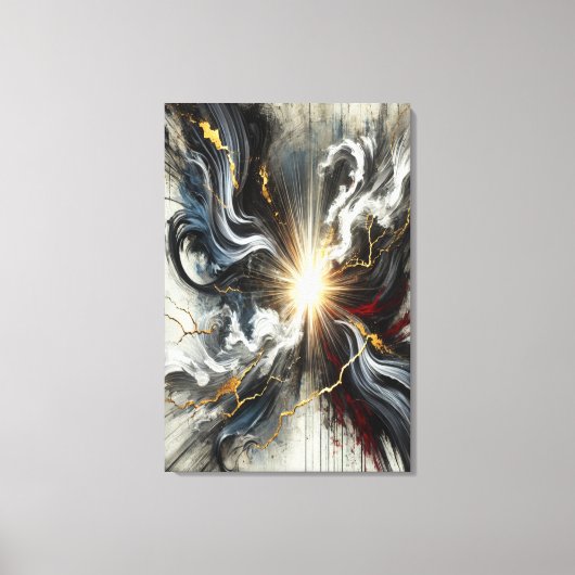 Licht door Chaos Canvas Print (Voorkant)