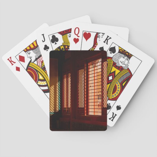 Licht door de openingen van het Venster van het Ne Pokerkaarten (Achterkant)