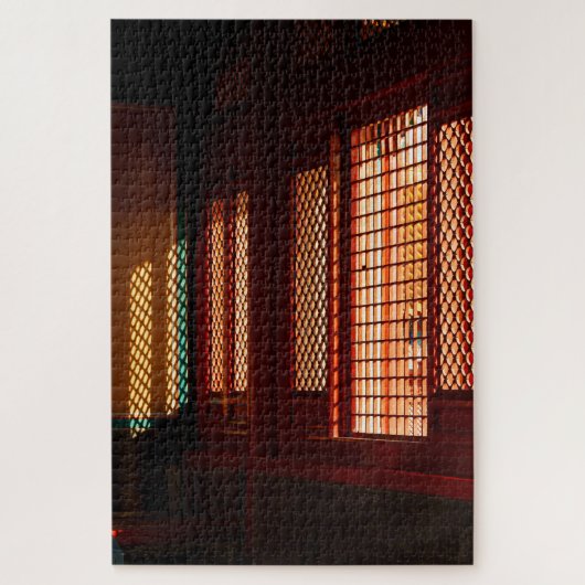 Licht door openingen in gaasvensters legpuzzel (Verticaal)