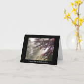 Licht door pruimenboom sympathiekaart kaart (Gele Bloem)